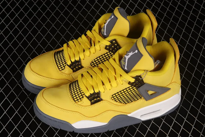 All categories Air Jordan Jordan series basketball shoes Air Jordan 4 foreign trade version Air Jordan 4 Retro "Lightning" AJ4 Joe 4 replica white and yellow electric mother CT8527-700